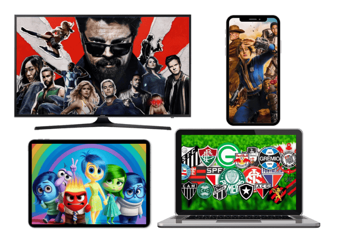 Conteúdo digital em televisão, celular, tablet e computador